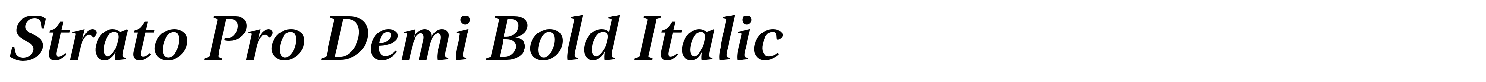 Strato Pro Demi Bold Italic